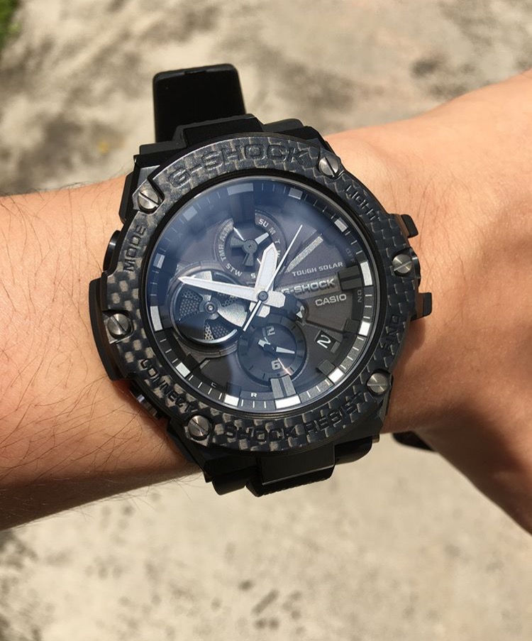 G-SHOCK GST-B100X-1AJF オールブラック カーボンベゼル