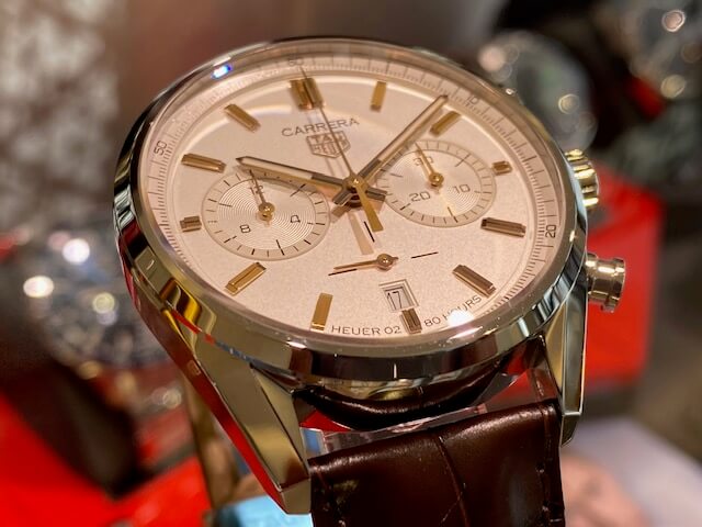 タグ・ホイヤー TAG HEUER カレラ　キャリバー ホイヤー02 クロノグラフ CBN2013.FC6483 ステンレススチール 革 自動巻き メンズ 腕時計