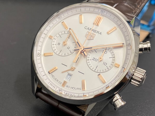 タグ・ホイヤー TAG HEUER カレラ　キャリバー ホイヤー02 クロノグラフ CBN2013.FC6483 ステンレススチール 革 自動巻き メンズ 腕時計