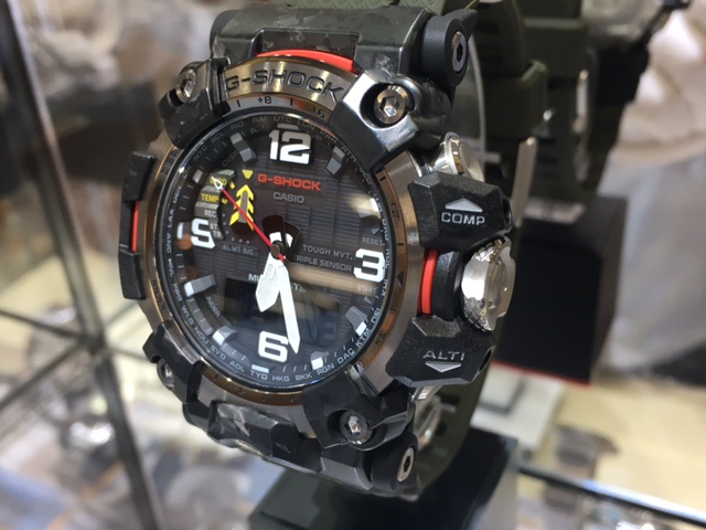 極美品 カシオ CASIO G-SHOCK Gショック GWG-2000-1A3JF 腕時計 MUDMASTER マッドマスター ソーラー電波 クォーツ シルバー、ブラック、カーキ