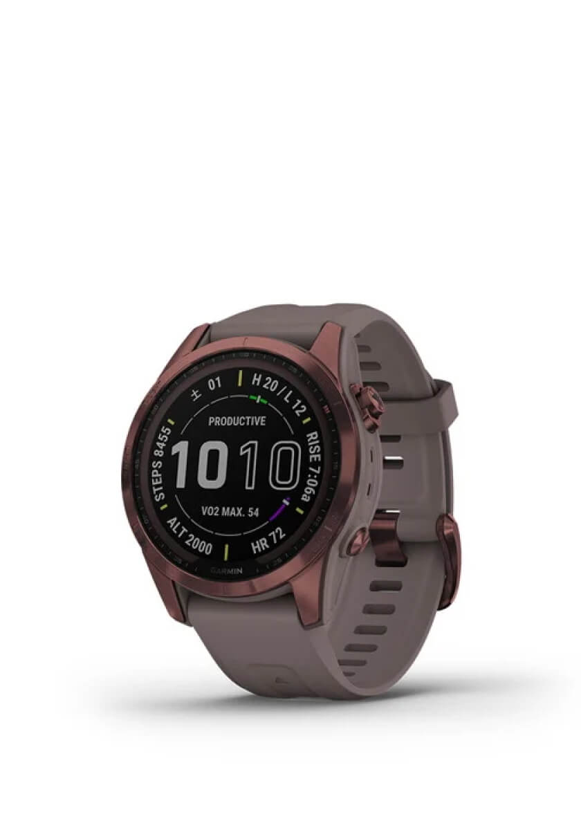 fēnix 7S Sapphire Dual Power Ti Dark Bronze / Shale Gray