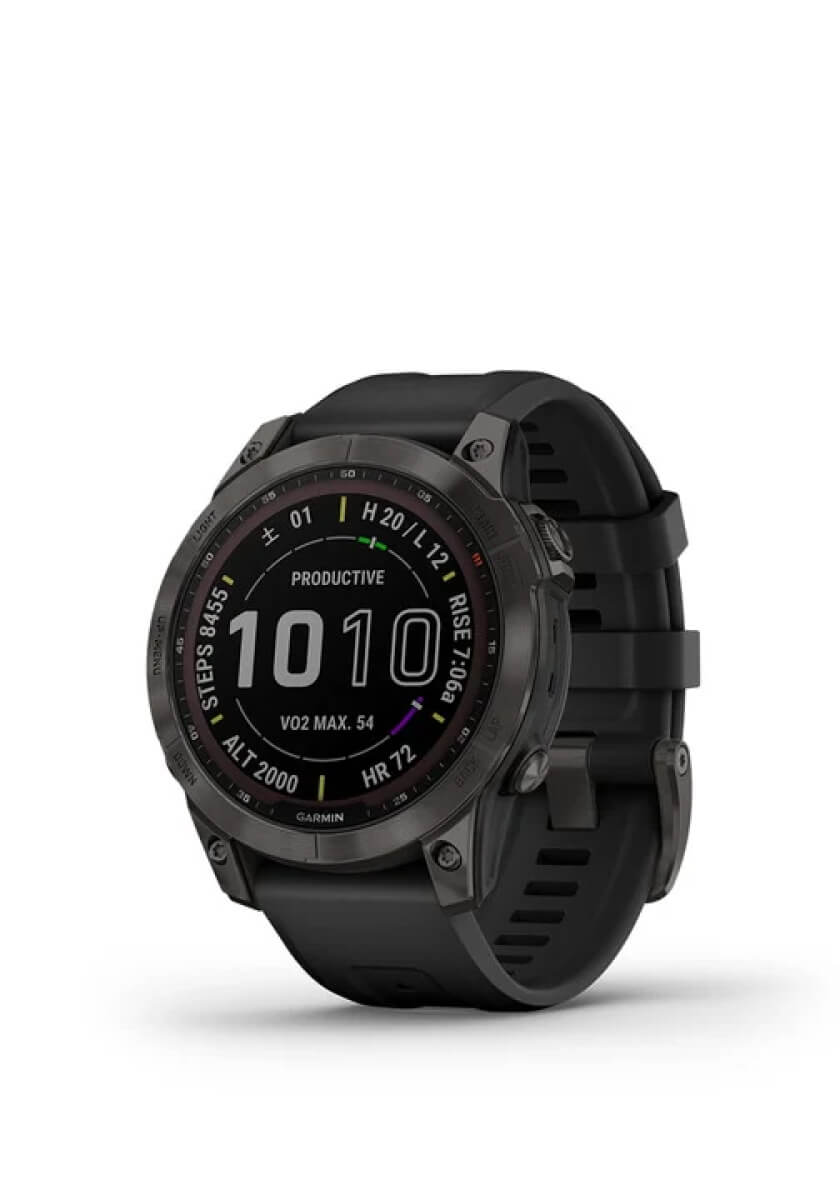 fēnix 7 Sapphire Dual Power Ti Carbon Gray DLC / Black